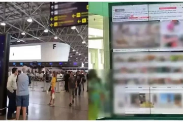 சர்வதேச விமான நிலையத்தில் ஒளிப்பரப்பான ஆபாச படம் - பயணிகள் அதிர்ச்சி!