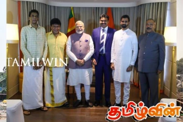 மலையக தமிழ் தலைவர்களை சந்தித்த மோடி