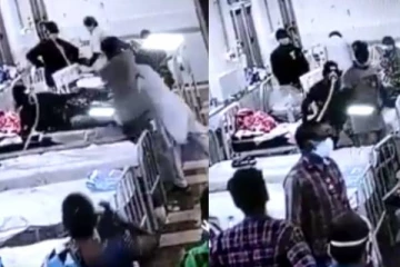 கொரோனா வார்டில் சிகிச்சையளித்த நர்ஸ் மீது பாய்ந்து பாலியல் தாக்குதல் நடத்திய நபர்! அதிர்ச்சியை கிளப்பிய வீடியோ காட்சி