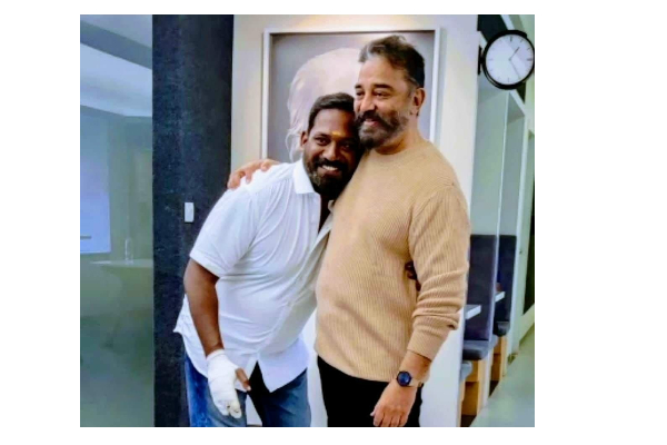 கட்டுப்போட்ட கையுடன் கமலை வாழ்த்த சென்ற ரோபோ ஷங்கர், ரசிகர்களிடம் பரவி வரும் போட்டோ.. | Kamal Robo Shankar Pic