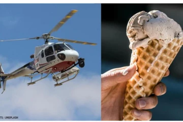 ஐஸ்கிரீம் வாங்க ஹெலிகாப்டரை ஊருக்குள் தரையிறக்கிய பைலட்! கனடாவில் பரபரப்பு சம்பவம்