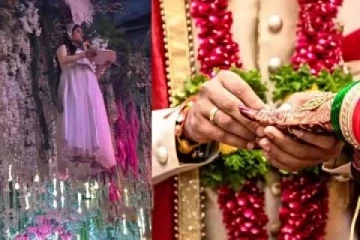 வானத்து தேவதைகளின் ஆசியுடன் இடம்பெற்ற திருமணம் ; விமர்சித்துள்ள இணையவாசிகள்