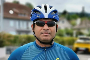 சுவிட்சர்லாந்தில் 400 கிலோமீற்றர் தூரத்தை இலக்கு வைத்து ஈழத்தமிழரின் மிதிவண்டி பயணம்