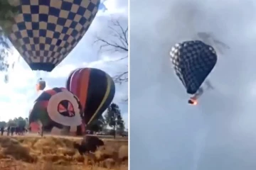 மெக்சிகோ பலூன் திருவிழாவில் தீ: காப்பாற்ற முயன்றவர் மரணம்! வைரல் வீடியோ