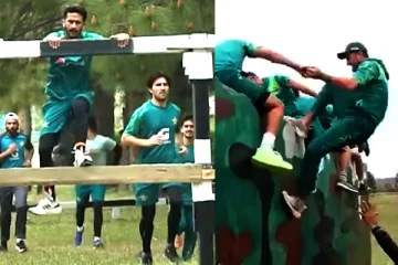 வாரியத்தின் உத்தரவு., ராணுவ பயிற்சியில் பாகிஸ்தான் கிரிக்கெட் அணி., வெளியான காணொளி