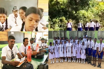 சீருடை அணிந்து பாடசாலை சென்ற பெற்றோர்கள்..!