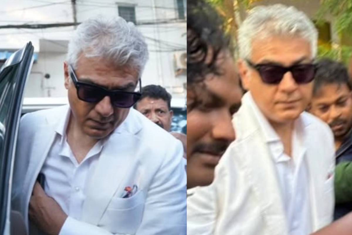 மாஸாக கோர்ட் அணிந்துவந்து முதல் ஆளாக ஓட்டு போட்ட அஜித்... போட்டோஸ் | Ajithkumar Came To Vote As First