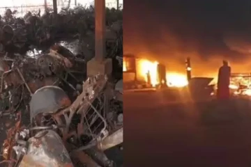 வாகனங்களை பழுதுபார்க்கும் நிலையத்தில் தீ விபத்து