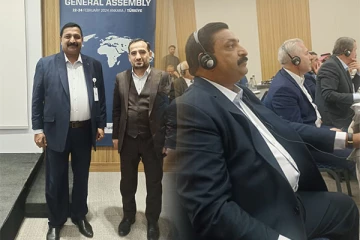 துருக்கி சர்வதேச தொழிலாளர் சம்மேளனத்தின் கூட்டத்தில் பங்கேற்றுள்ள வடிவேல் சுரேஷ்