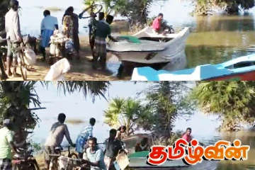 வெள்ள நீர் ஊடறுத்துப்பாயும் கிரான் பிரதான வீதி! ஆபத்துடன் தொடரும் பிரயாணங்கள்