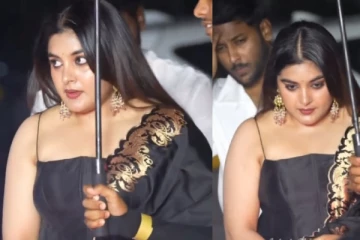 நடிகை நிவேதா தாமஸ் விருது விழாவுக்கு எப்படி வந்திருக்கிறார் பாருங்க