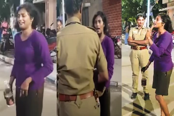 'நான் சட்டக்கல்லூரி மாணவி' - குடிபோதையில் இளம்பெண் போலீசாரிடம் ஆபாசமாக பேசி ரகளை!