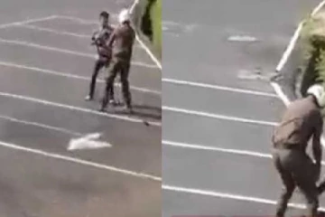 வீதியில் சென்றவரை தாக்கும் காவல்துறை - காரணம் வெளியானது