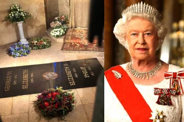 பிரிட்டன் ராணியார் நல்லடக்கம் செய்யப்பட்ட இடத்தின் முதல் புகைப்படம்