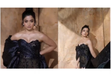 கருப்பு உடையில் ரசிகர்களை கிறங்கடித்த ராஷ்மிகா... - வைரலாகும் வீடியோ....!