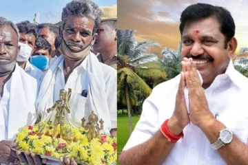முதல்வர் எடப்பாடிக்கு எம்ஜிஆரின் வெண்கலச் சிலை பரிசு கொடுத்த விவசாயிகள்! ஏன் தெரியுமா?