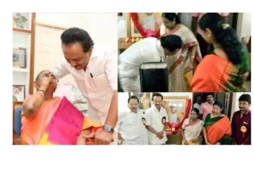 கோபாலபுரம் இல்லத்திற்கு சென்று தாயாரிடம் ஆசி பெற்ற மு.க.ஸ்டாலின்!