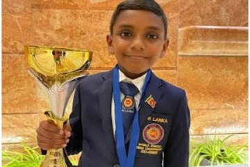 உலக பாடசாலை சதுரங்கப்போட்டியில் தங்கப்பதக்கத்தை வென்ற இலங்கை மாணவன்