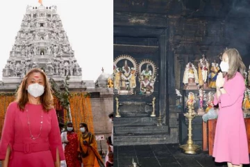 மகாசிவராத்திரி  தினத்தில்  பிரபல ஆலயத்தில்  அமெரிக்க தூதுவர்!