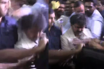 கூட்ட நெரிசலில் சிக்கி கீழே விழுந்த விஜய்.. சென்னை ஏர்போர்ட்டில் அதிர்ச்சி