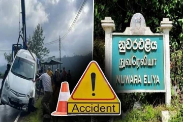 ஹட்டன் - கொழும்பு பிரதான வீதியில் ஏற்பட்ட கார் விபத்து : மயிரிழையில் தப்பிய குடும்பத்தினர்