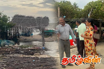 மன்னார் வங்காலையில் கடலரிப்பு: ரவிகரன் எம்.பி நேரடி விஜயம்