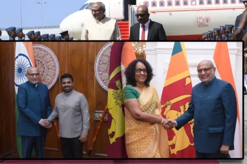 இலங்கை ஜனாதிபதி மற்றும் பிரதமரைச் சந்தித்த இந்திய துணை ஜனாதிபதி