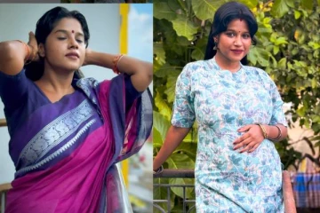 கர்ப்பத்துடன் ஒரு போட்டோஷூட்!! சுந்தரி கேப்ரியல்லாவின் அழகிய புகைப்படங்கள்..