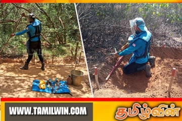 வடக்கில் வெடிபொருட்கள் அகற்றப்பட்டு வரும் பாரிய நிலப்பகுதி