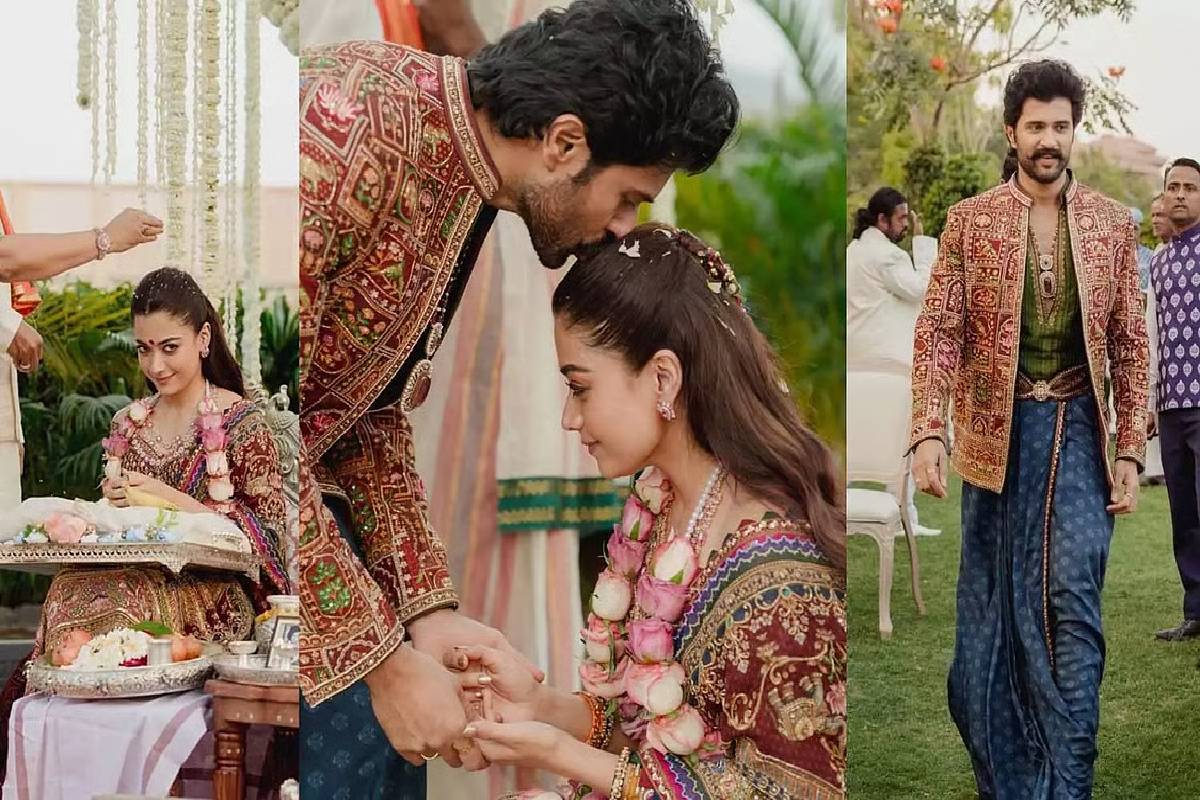 ராஷ்மிகா திருமண புகைப்படத்தை leaf art செய்த ரசிகர்! out put எப்படி இருக்குன்னு பாருங்க | Rashmika Vijay Devarakonda Wedding Photo Left Art