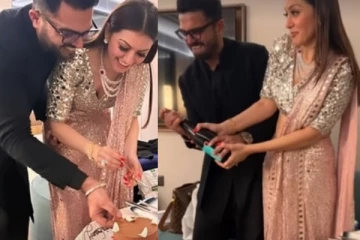 கையில் பாட்டில்.. ஹன்சிகா முதல் திருமண நாளை எப்படி கொண்டாடி இருக்கிறார் பாருங்க