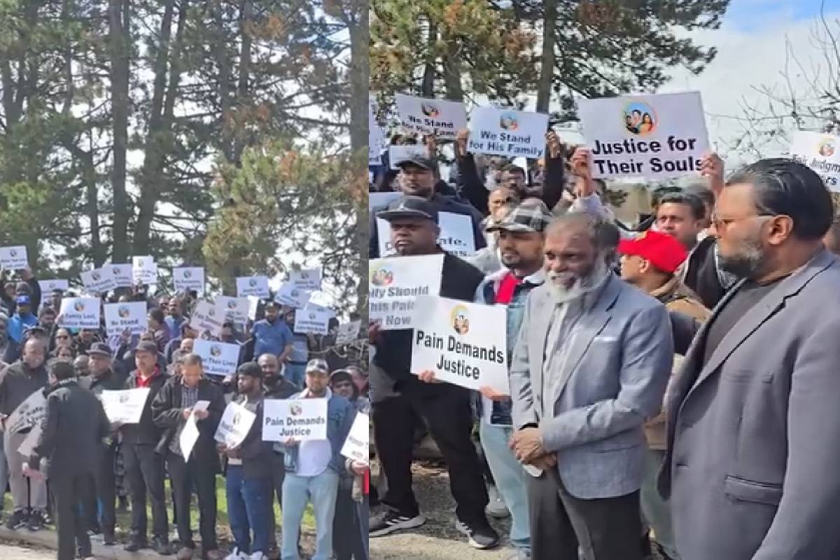 கனடாவில் விபத்தில் இறந்த தமிழ் குடும்பத்திற்கு நீதி கோரி பெரும் ஆர்ப்பாட்டம்! | Huge Protest Justice Tamil Family Accident Canada