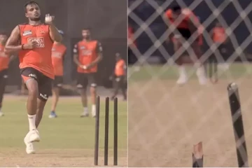 நடராஜனின்  பந்துவீச்சில் இரண்டாக உடைந்த ஸ்டெம்ப் - வைரல் வீடியோ உள்ளே