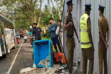மோட்டார் சைக்கிள் மீது மோதிய சொகுசு பேருந்து ; மோட்டார் சைக்கிள் சாரதி படுகாயம்