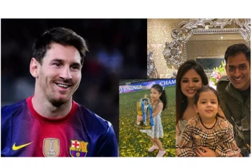 மெஸ்ஸி பரிசாக கொடுத்த T.Shirt-டை அணிந்த தோனியின் மகள் - வைரலாகும் க்யூட் புகைப்படம்...!