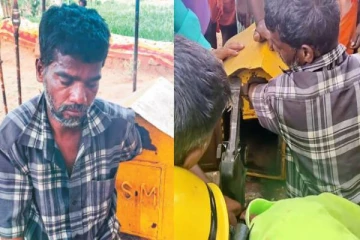 உண்டியலில் கை மாட்டிக்கொண்டதால் இரவு முழுவதும் கோவிலில் இருந்த நபர்