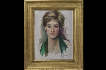 பிரிட்டிஷ் இளவரசி டயானாவின் அரிய ஓவியம்; பொதுமக்கள் பார்வைக்கு