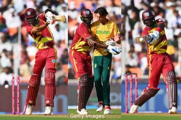 டி20 உலகக்கிண்ணம்: 83 ரன்னுக்கு 7 விக்கெட்..177 ரன் இலக்கு நிர்ணயித்த மே.தீவுகள்
