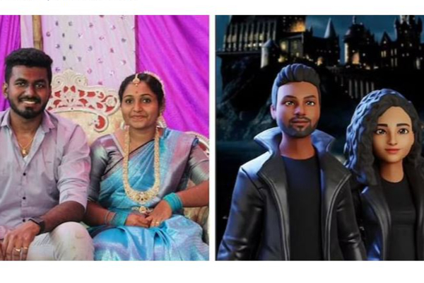 இந்தியாவிலேயே முதன் முறையாக மெட்டாவர்ஸ் திருமண வரவேற்பு நிகழ்ச்சி ஓசூரில் நடைபெற்றது - தமிழ்நாடு