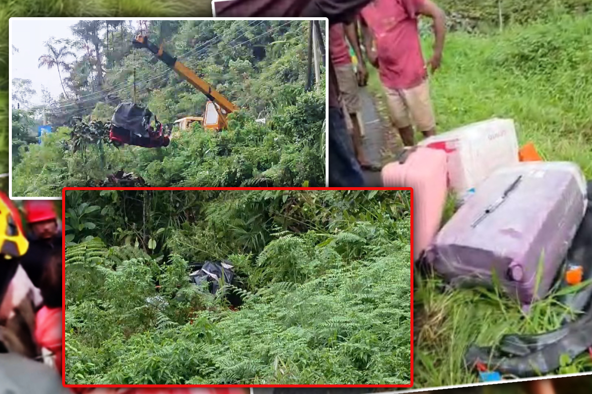 100 அடி பள்ளத்தில் விழுந்து முச்சக்கர வண்டி விபத்து | Three Wheeler Goes Down 100 Ft Cliff In Hatton
