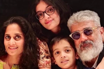 ஷாலினியை தாண்டி வளர்ந்த அஜித்தின் மகள்!! லேட்டஸ்ட் குடும்ப புகைப்படம்