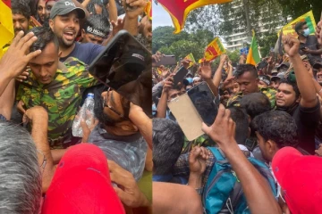 පොලිසිය සහ STF නිල ඇඳුම් පිටින් අරගලයට සහය දෙයි..සිදුවූ දේ මෙන්න.(PHOTOS/VIDEO)