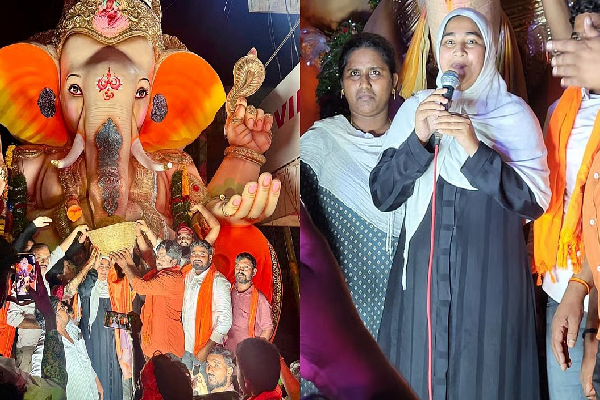 விநாயகர் லட்டு; ரூ 1.88 லட்சத்திற்கு ஏலம் எடுத்த முஸ்லிம் பெண் | Muslim Woman Bids Ganesh Chaturthi Laddu 1 88 Lakh