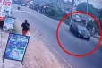பெண்ணொருவர் பயணித்த கார் பாரிய விபத்து! சிசிரிவி சிக்கிய காட்சி