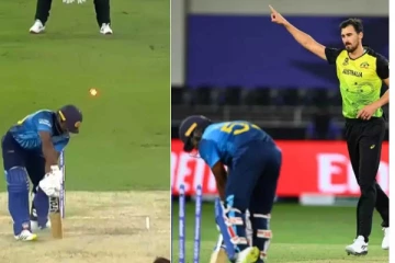 மின்னல் வேகத்தில் வந்த பந்து -அரண்டு போன கிரிக்கெட் வீரர்: வைரல் வீடியோ