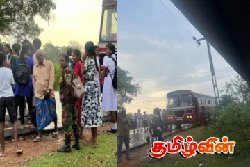 யாழிலிருந்து சென்ற இ.போ.ச பேருந்தின் பிரேக் செயலிழப்பு - உயிர் தப்பிய பயணிகள்