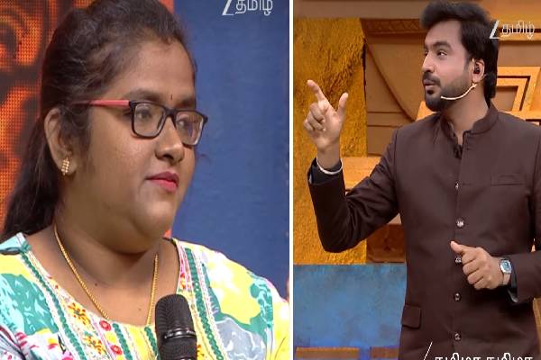 கணவரை அடிமைபோல் நடத்தும் மனைவி... அரங்கில் வெளுத்து வாங்கிய தொகுப்பாளர்! | Tamizhatamizha Avudaiappan Angry Reply Viral கணவரை அடிமைபோல் நடத்தும் மனைவி... அரங்கில் வெளுத்து வாங்கிய தொகுப்பாளர்! | Tamizhatamizha Avudaiappan Angry Reply Viral