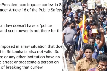 පනවා ඇති ඇඳිරි නීතිය කඩකළ හොත් අත්අඩංගුවට ගත හැකිද..? ශ්රේෂ්ඨාධිකරණයේ නීතීඥවරයෙකුගෙන් විශේෂ පැහැදිලි කිරීමක්..!