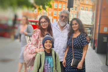 கால்பந்து போட்டி பார்க்க வந்த ஷாலினி, ஆத்விக்.. வைரல் வீடியோ