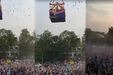 நாடொன்றில் வானில் இருந்து கொட்டிய பணத்தால் மக்கள் மகிழ்ச்சி!(Video)